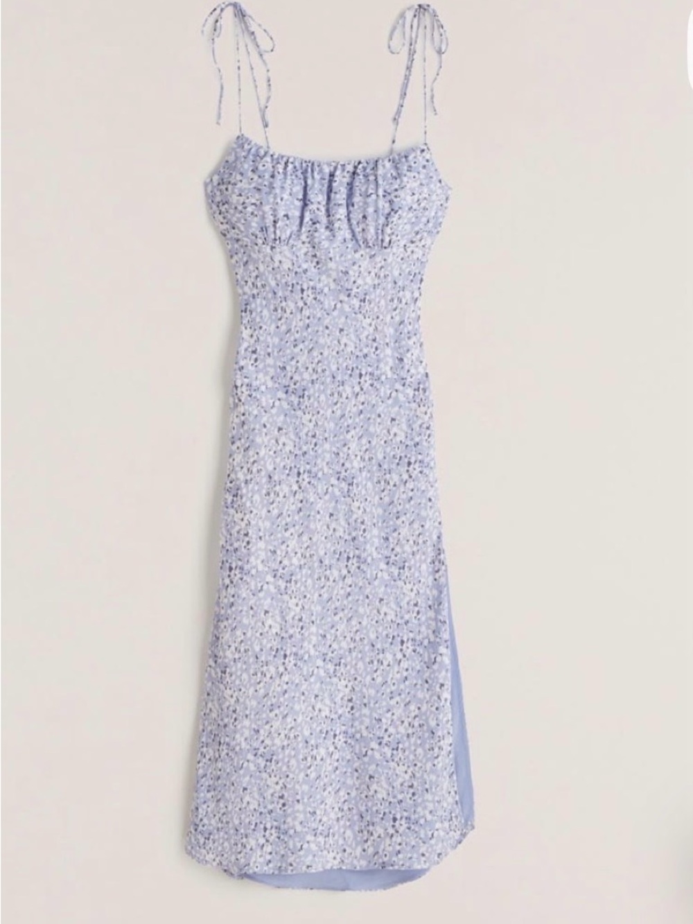 Abercrombie & Fitch Light Blue Floral Midi Dress